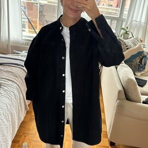 Aritzia  Black Denim Shirt Jacket